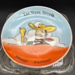 🤠 Vintage Las Vegas Vegas Vic Howdy Partner‎ Souvenir Trinket Dish 🤠